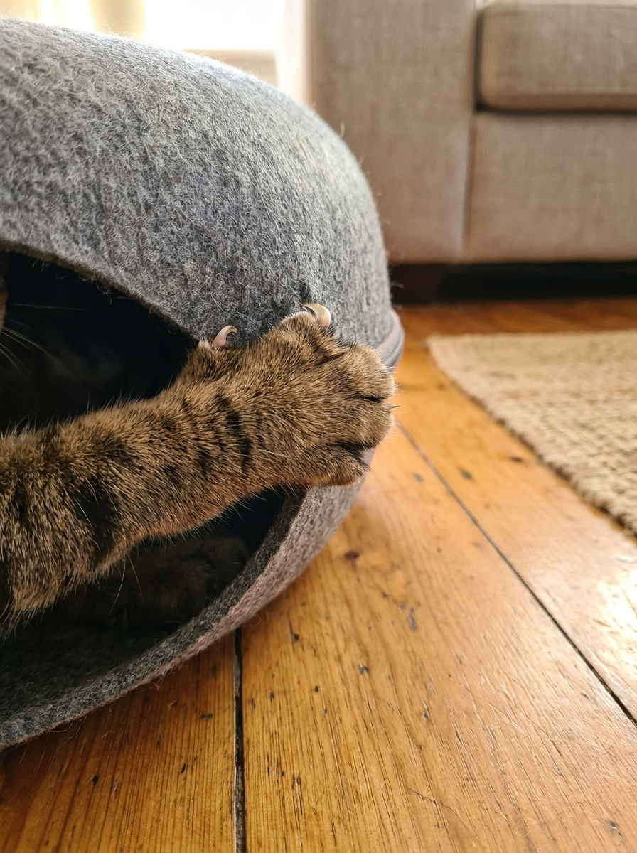 They scratch it all day. Nothing ends up on your floor.