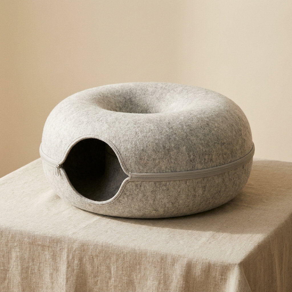 The Moggy Den™ — 3-in-1 Felt Cat Den