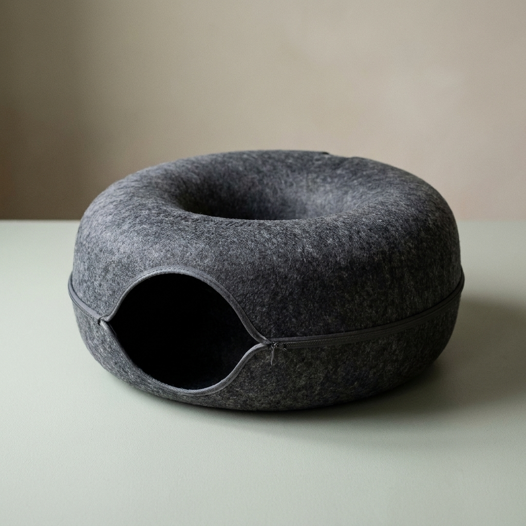 The Moggy Den™ — 3-in-1 Felt Cat Den