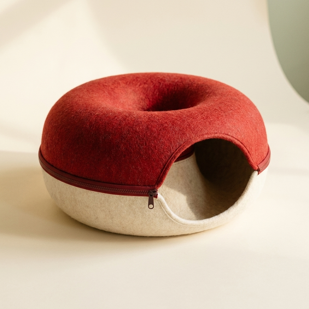 The Moggy Den™ — 3-in-1 Felt Cat Den